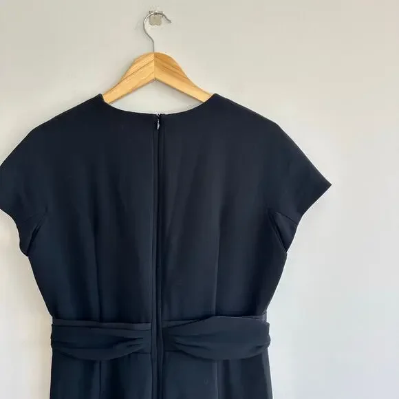 MaxMara Twist Front Short Sleeve Empire Waist Mini Dress Black S - Picture 8 of 8